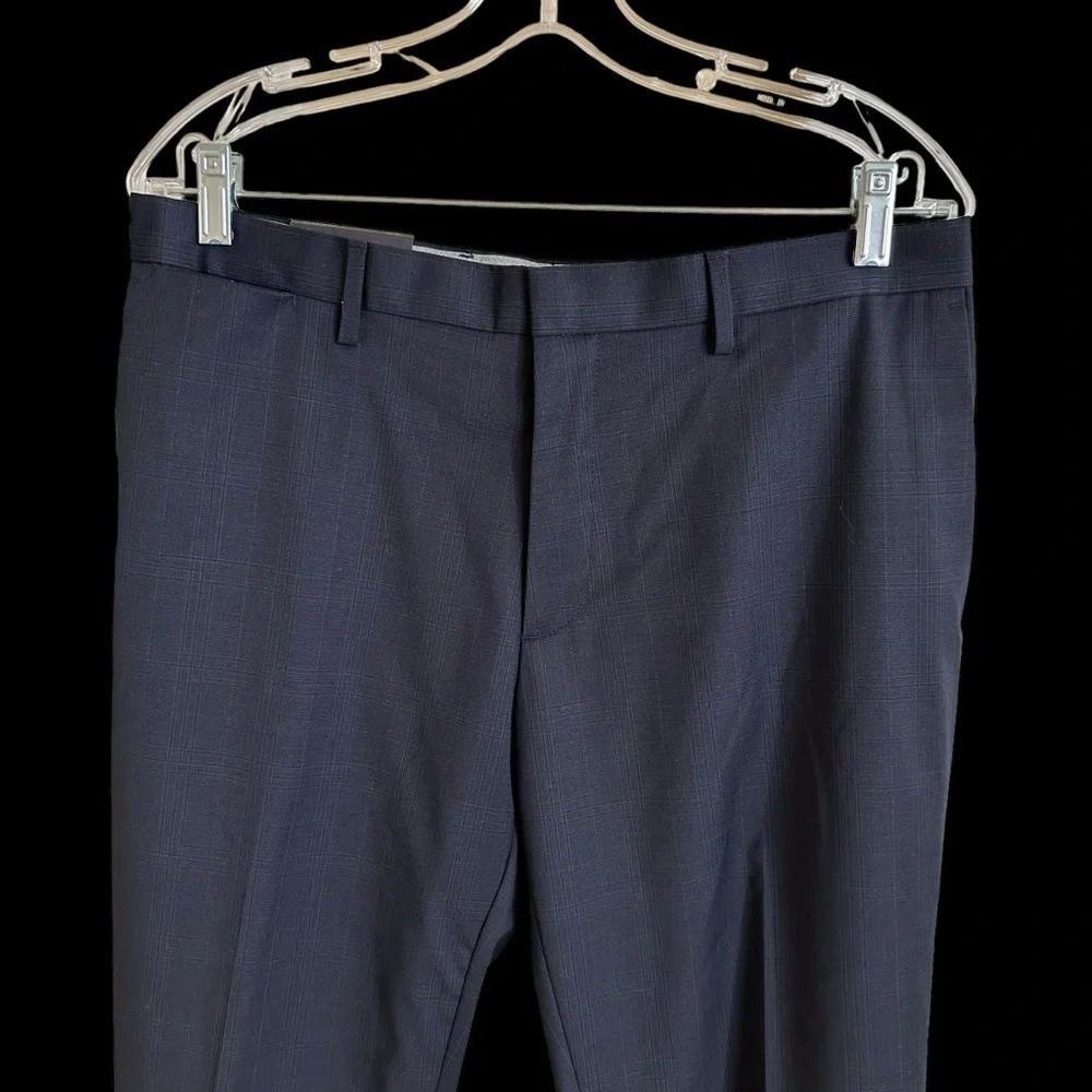 NWT Banana Republic Mens 32/32 Navy Blue Classic Fit Wool Dress Pants Career New - Picture 2 of 8